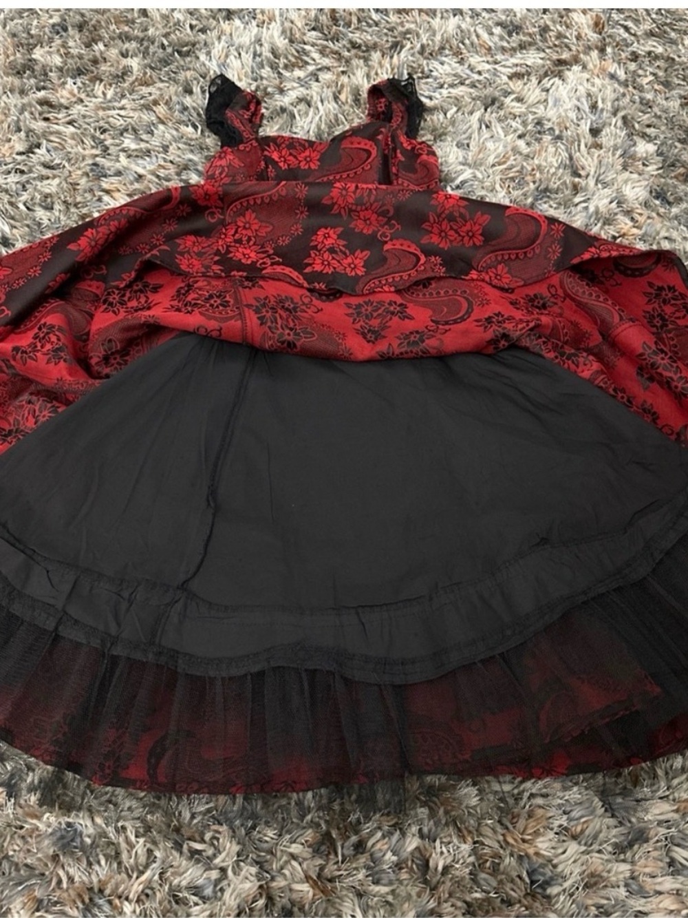 NWOT Hearts & Roses UK Red Black Valentines Day Dress Size 6 - Picture 7 of 10